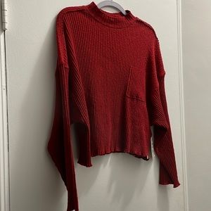 Billabong the Saturday ribbed stretch cotton sweater in garnet